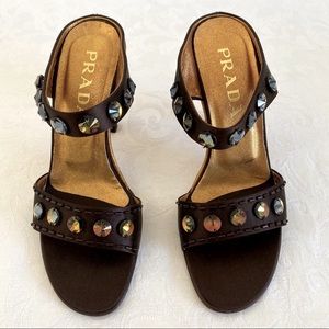 Prada crystal embellished sandals